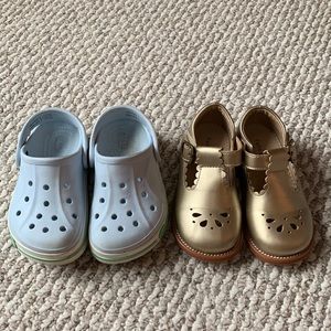 Toddler Girl Shoe Set Crocs Bayaband Clog and Felix and Flora Mary Janes